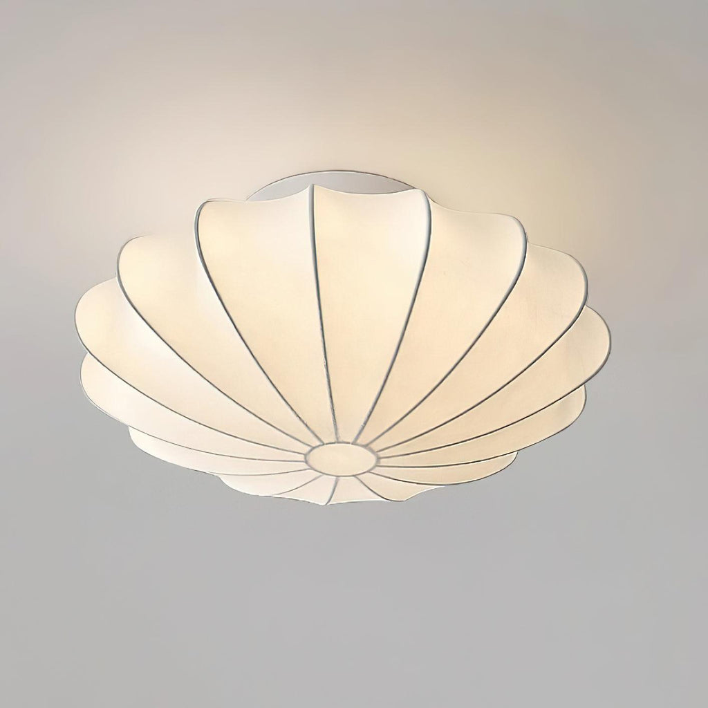 Shell-shaped Fabric Ceiling Lamp Elegant Design