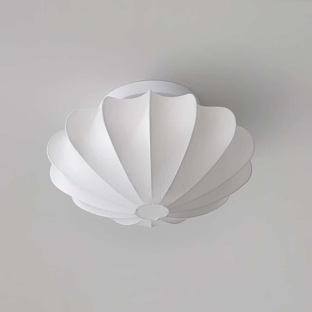Shell-shaped Fabric Ceiling Lamp Elegant Design