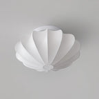 Shell-shaped Fabric Ceiling Lamp Elegant Design