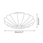 Shell-shaped Fabric Ceiling Lamp Elegant Design