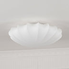 Shell-shaped Fabric Ceiling Lamp Elegant Design