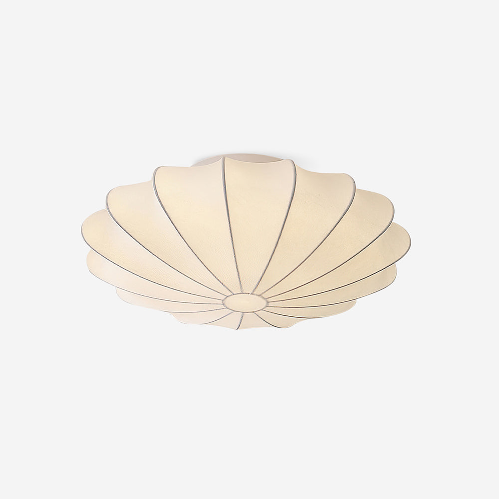 Shell-shaped Fabric Ceiling Lamp Elegant Design
