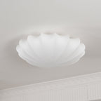 Shell-shaped Fabric Ceiling Lamp Elegant Design