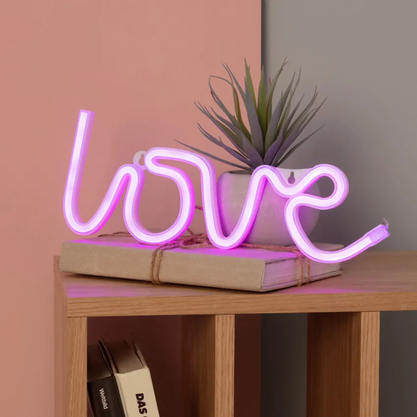 Love Neon Letters | Create a romantic scene