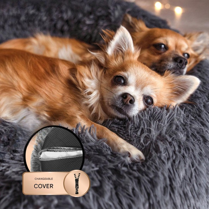 FluffyNest Comfort Dog Bed – Orthopedic Plush Sleeping Cushion for Dogs