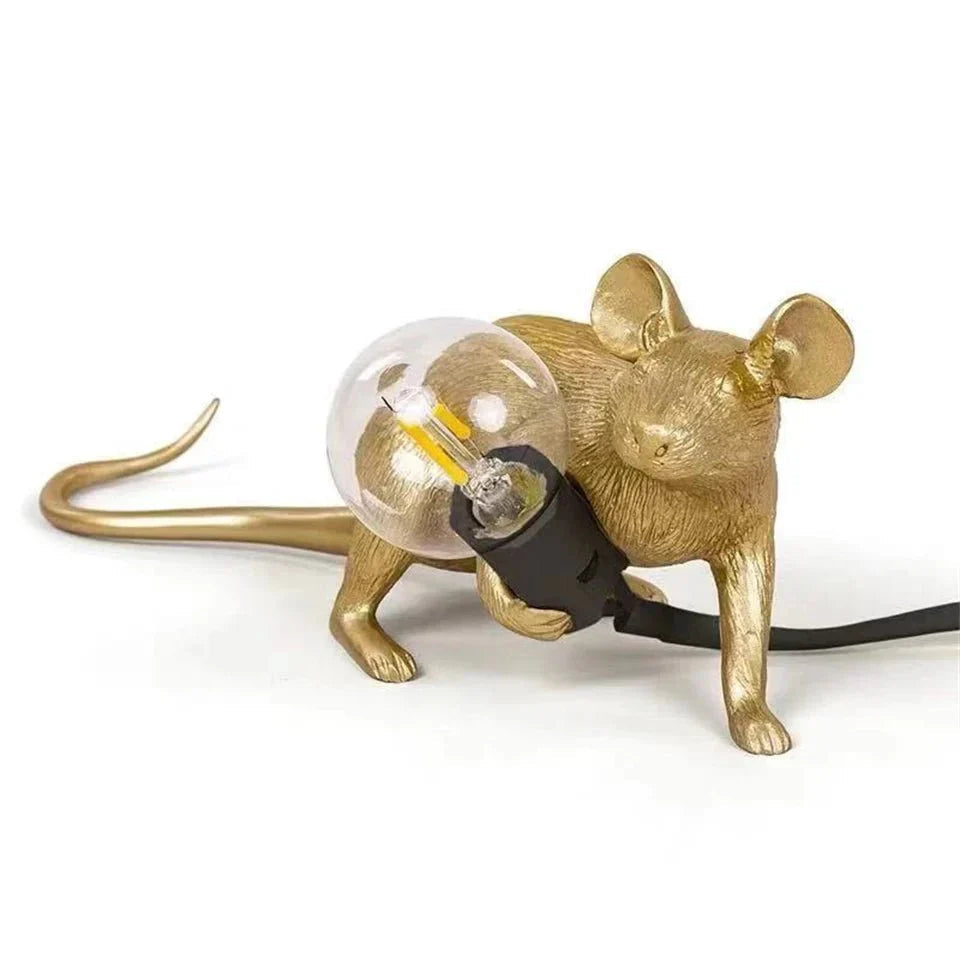 Curious Explorer | Playful Table Lamp Mouse Design