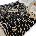 CalmoWeave Plaid | Knitted Blanket Black-Beige | Soft & Warming | For All Seasons