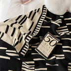 CalmoWeave Plaid | Knitted Blanket Black-Beige | Soft & Warming | For All Seasons