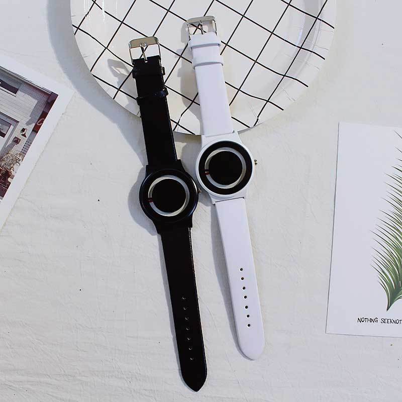 IcoolGadgets New Arrival Trend no pointer Concept watch Simple creative brand Woman Men watches Relogio Feminino
