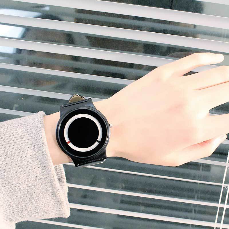 IcoolGadgets New Arrival Trend no pointer Concept watch Simple creative brand Woman Men watches Relogio Feminino