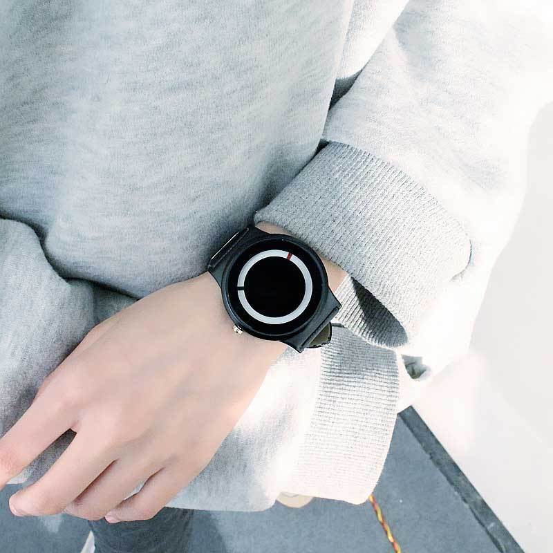 IcoolGadgets New Arrival Trend no pointer Concept watch Simple creative brand Woman Men watches Relogio Feminino
