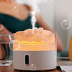 Salt Lamp Diffuser - USB Ultrasonic Essential Oil Humidifier with Himalayan Salt Crystals & Night Light