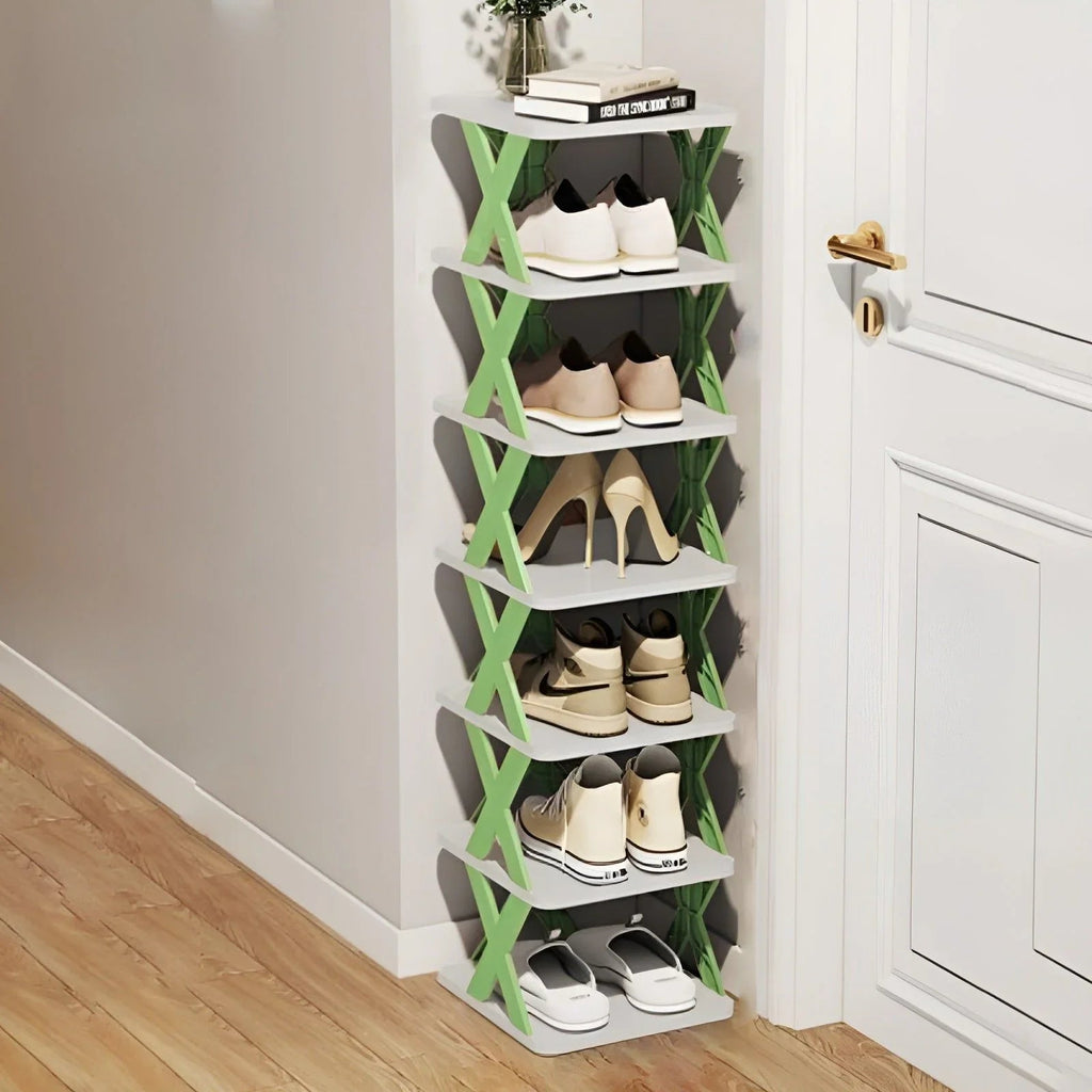 Multifunctional and Foldable Shoe Rack for Space-Saving Storage