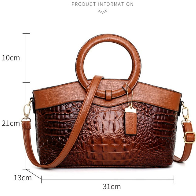 Leather Crocodile Bag – with handcrafted details