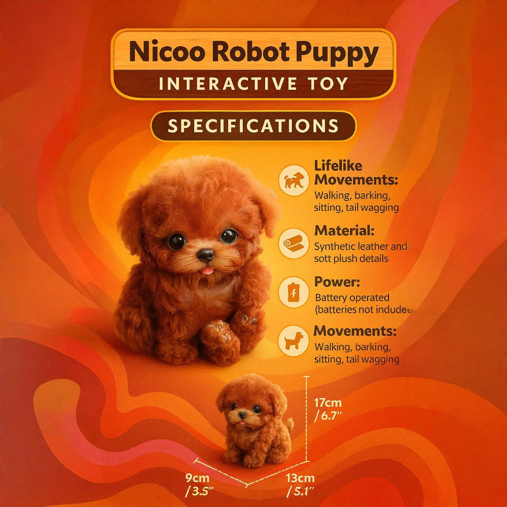 Interactive Robot Puppy Toy with Realistic Lifelike Design