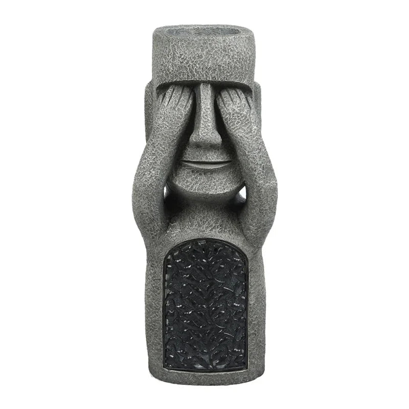 Easter Island Flower Pot Statue with LED Light - MoaiGlow