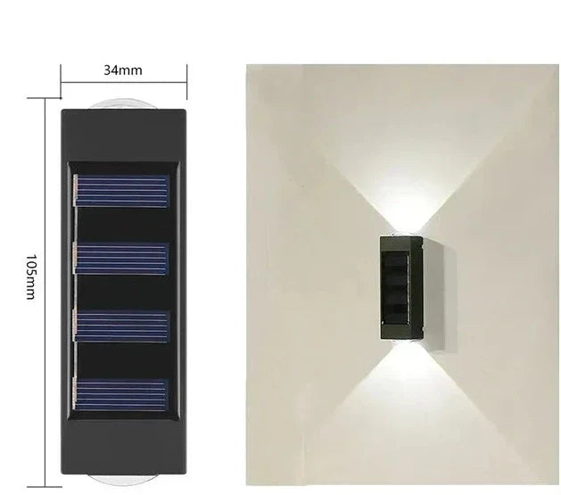 LUMIX | New Solar Wall Lighting for Outdoors | Waterproof LED Solar Lamp for Ambient Garden Light
