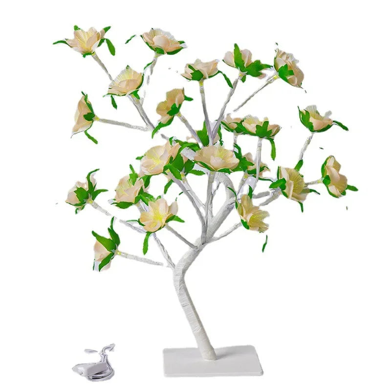 LED Tree Table Lamp – Romantic Decorative Light, Warm Light, Perfect for Living Room and Bedroom