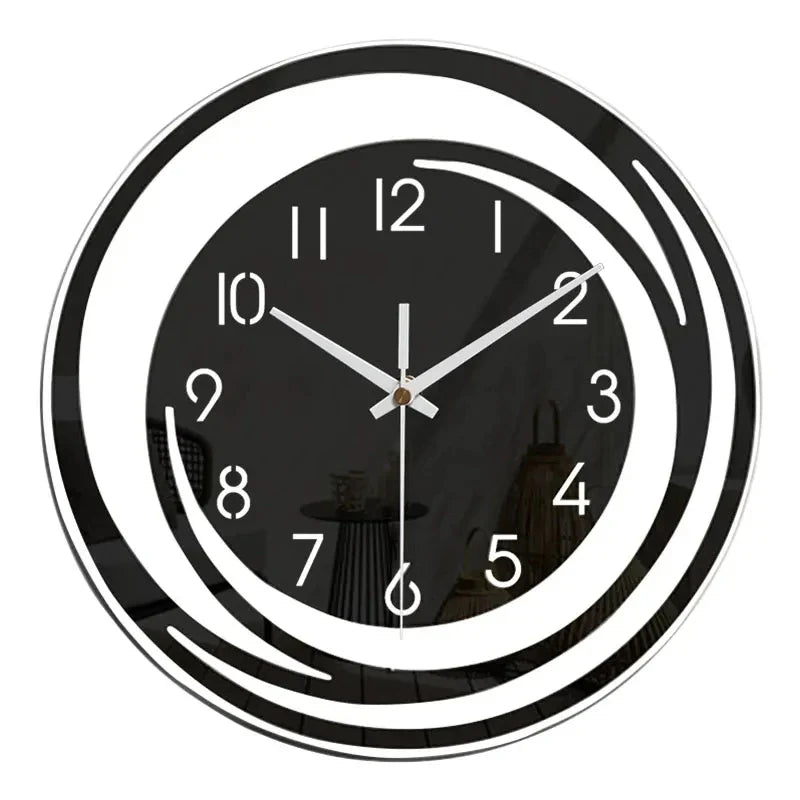 NoirTime | Modern Black Acrylic Wall Clock