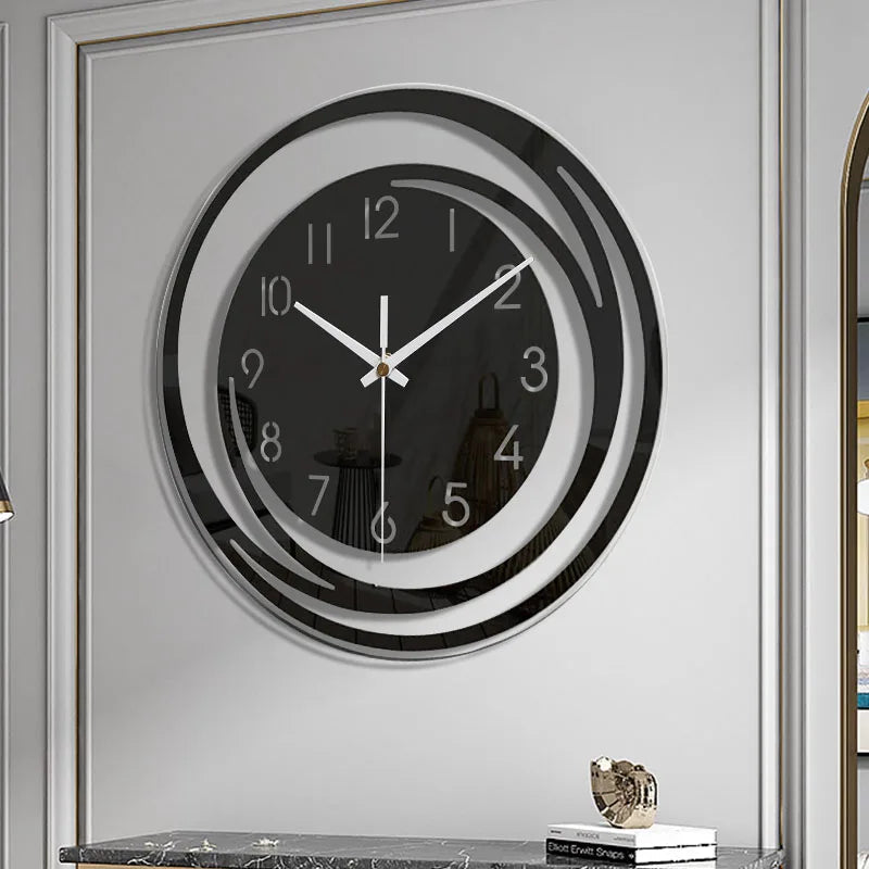 NoirTime | Modern Black Acrylic Wall Clock