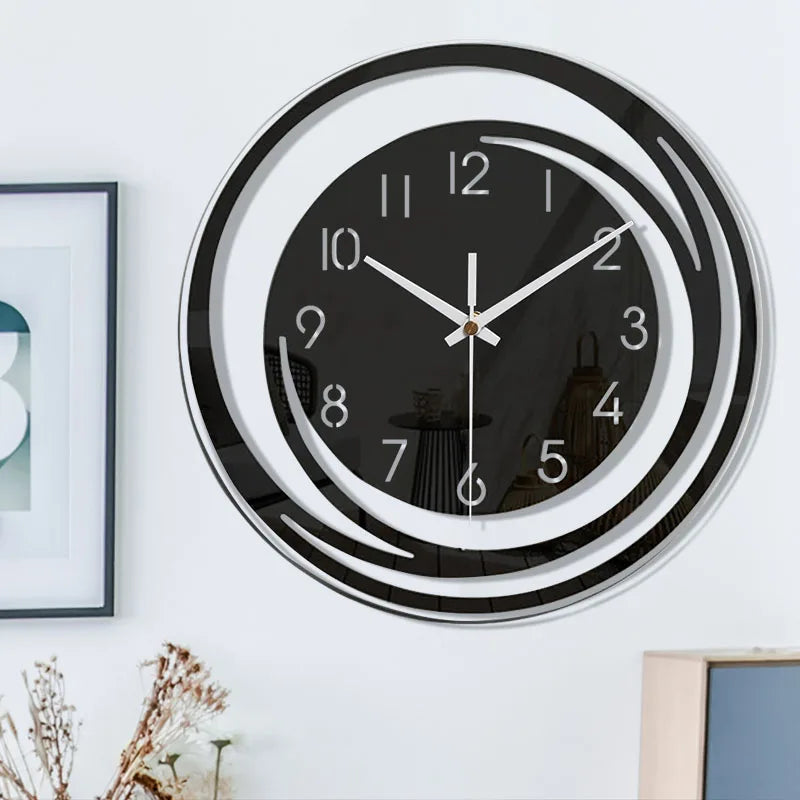 NoirTime | Modern Black Acrylic Wall Clock
