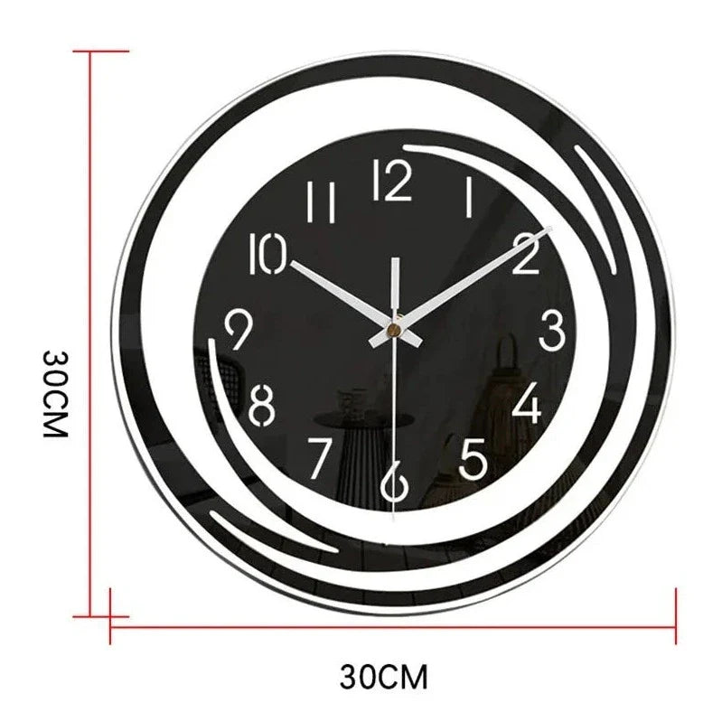 NoirTime | Modern Black Acrylic Wall Clock