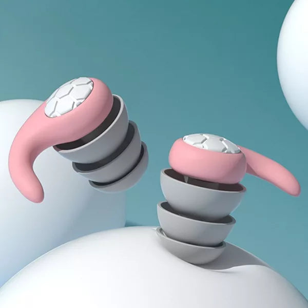 Noise-canceling silicone earplugs for sleeping