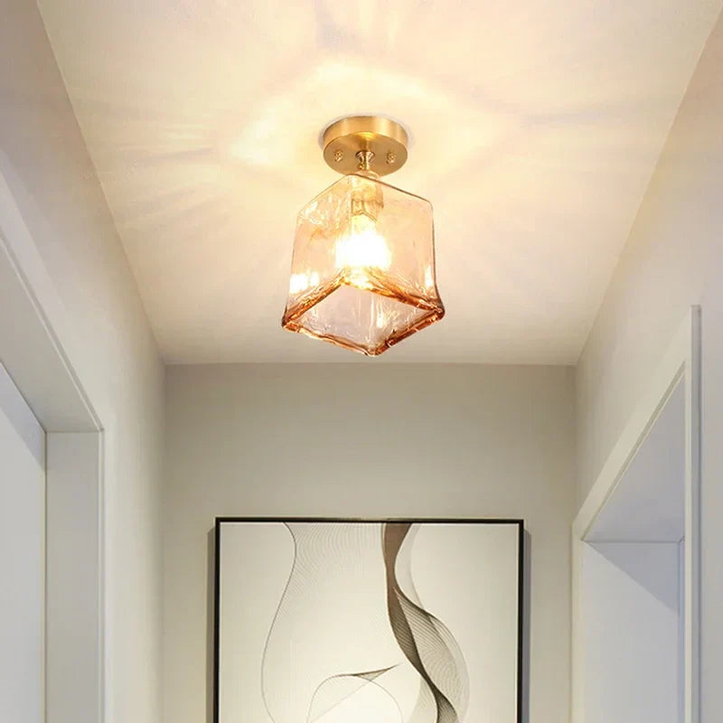 Nordic ceiling light with creative glass cup look – Modern design for hallway and living room