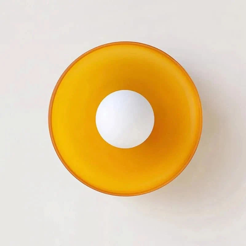 Scandinavian ceiling lamp made of glass for warm & minimalist living ambiance