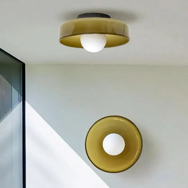 Scandinavian ceiling lamp made of glass for warm & minimalist living ambiance