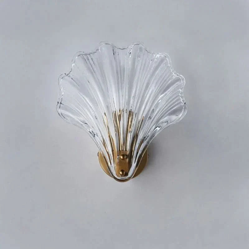 Shell Glass Wall Light – Warm LED Decorative Fixture