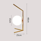 Nordic LED Table Lamp with Glass Sphere and Dimmable Light