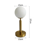 Nordic LED Table Lamp with Glass Sphere and Dimmable Light