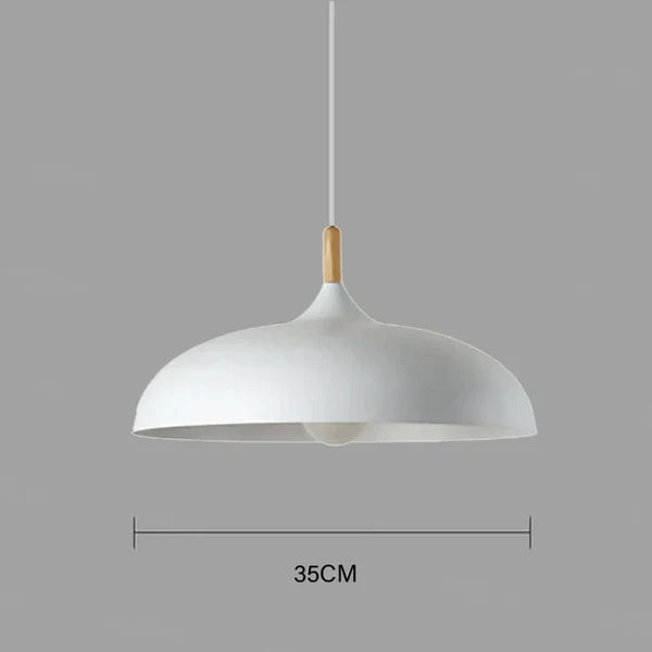 Modern Scandinavian LED pendant light – Pendant light made of oak for living room, kitchen, and dining room