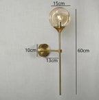 Scandinavian Glass Wall Lamp with Warm LED Light