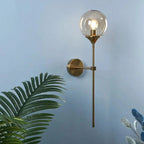 Scandinavian Glass Wall Lamp with Warm LED Light