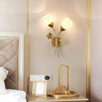 Requirements wall lamp in vintage style with leaf motif – LED lamp for hallway & living room