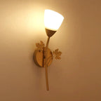 Requirements wall lamp in vintage style with leaf motif – LED lamp for hallway & living room