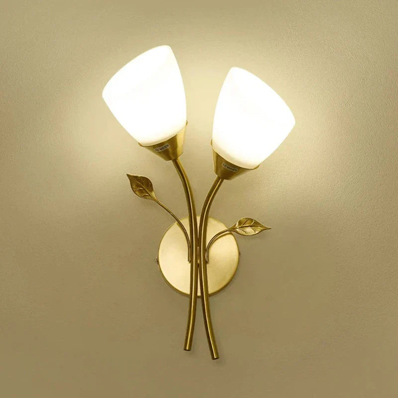 Requirements wall lamp in vintage style with leaf motif – LED lamp for hallway & living room