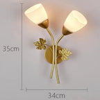 Requirements wall lamp in vintage style with leaf motif – LED lamp for hallway & living room