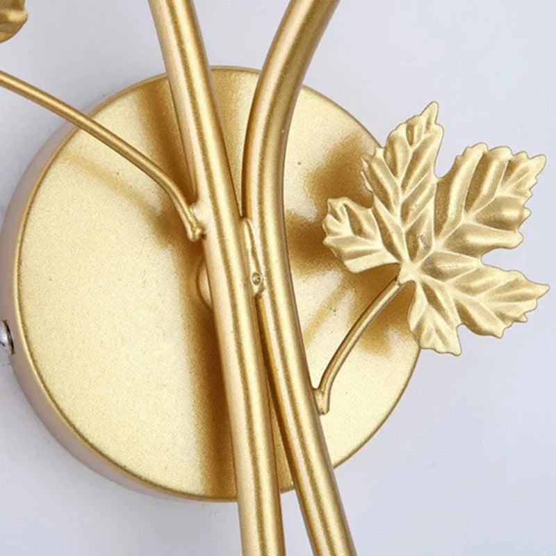 Requirements wall lamp in vintage style with leaf motif – LED lamp for hallway & living room