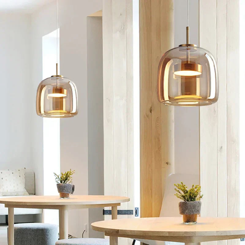 CrystalGlow Pendant Light - elegant pendant light made of clear glass
