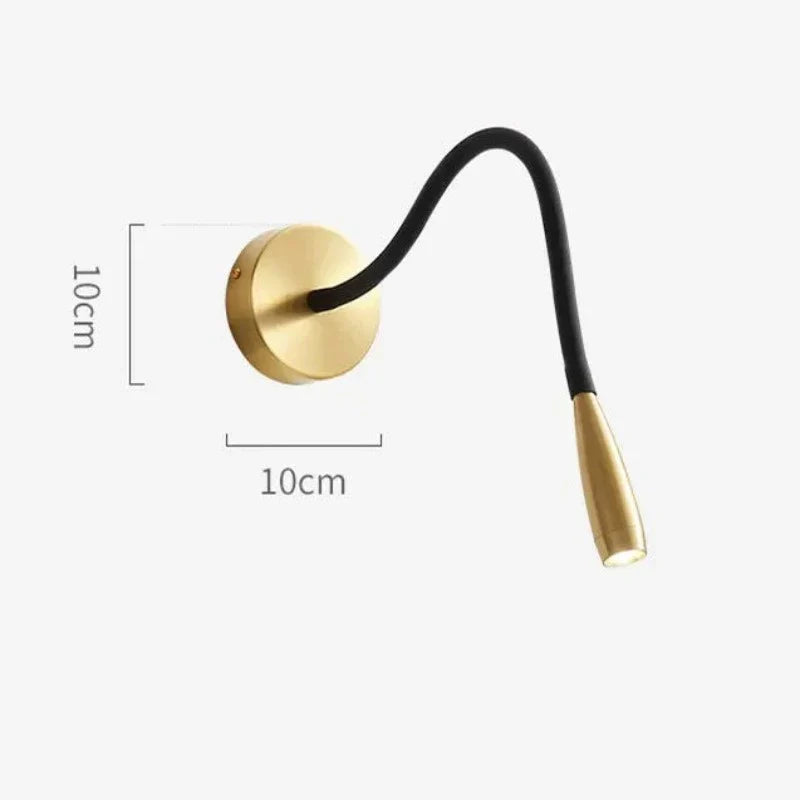 Modern wall lamp with flexible arm for indoor use – Adjustable LED wall light for living room and bedroom