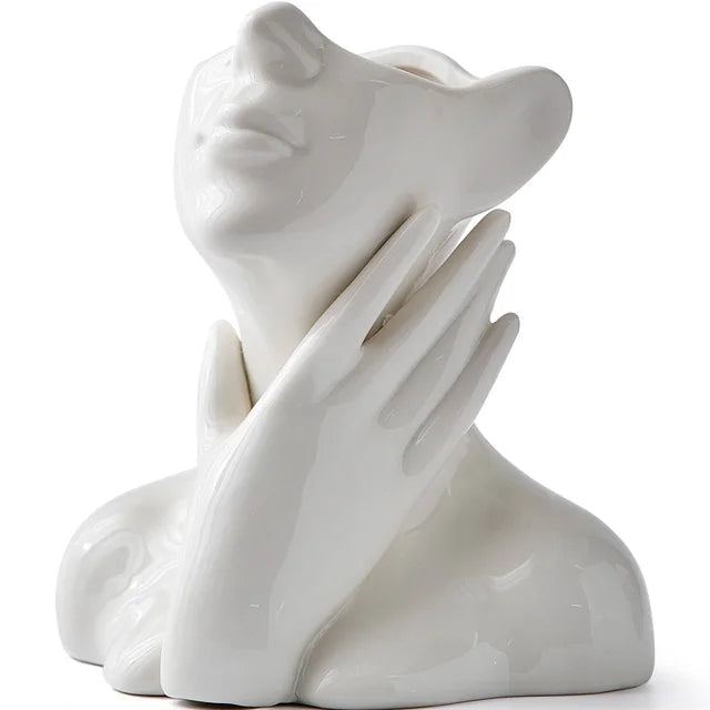 "Unique and Modern Ceramic Vase, Decorative Flower Vase for Living Room and Office"