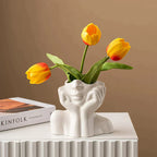 "Unique and Modern Ceramic Vase, Decorative Flower Vase for Living Room and Office"