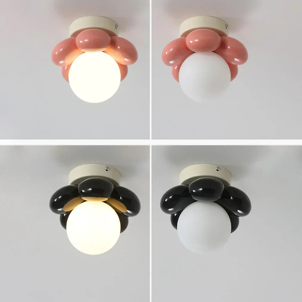 Scandinavian Flower Glass Ceiling Lamp
