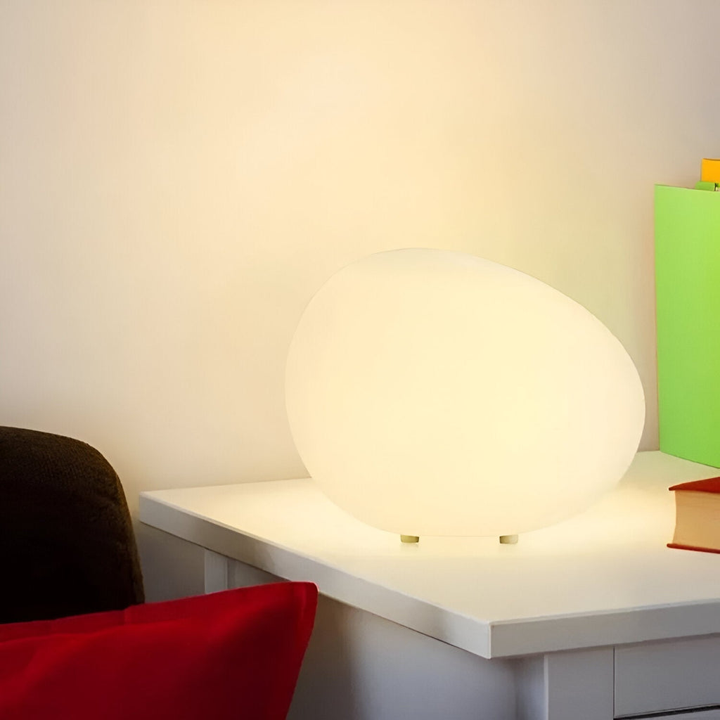 Round Metal Table Lamp in Scandinavian Design
