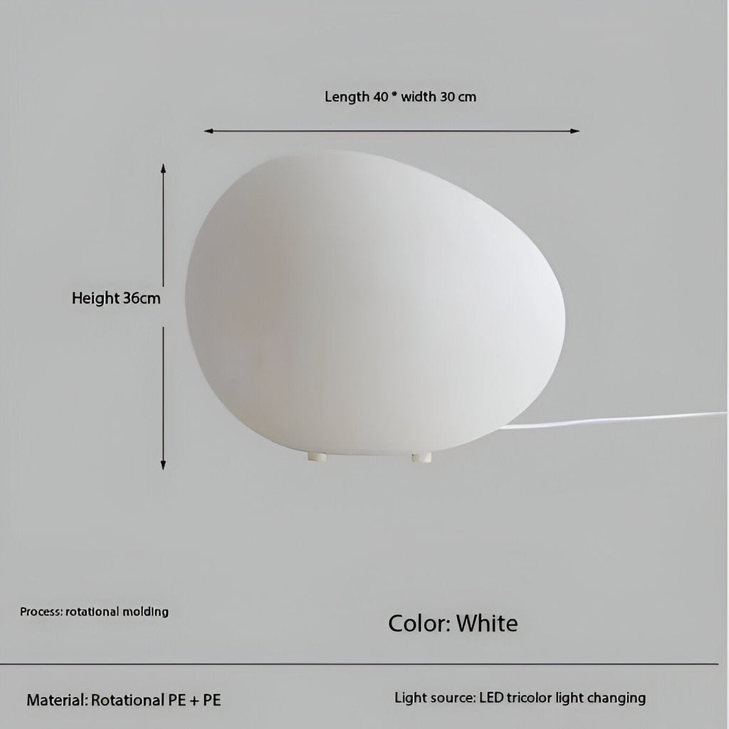 Round Metal Table Lamp in Scandinavian Design