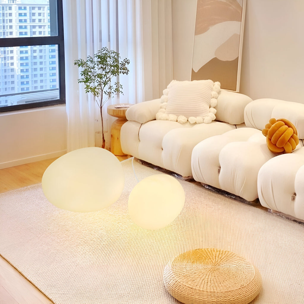 Round Metal Table Lamp in Scandinavian Design