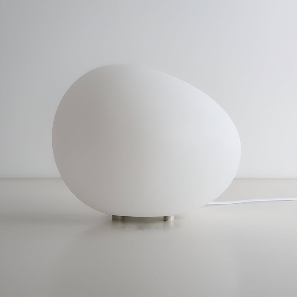 Round Metal Table Lamp in Scandinavian Design